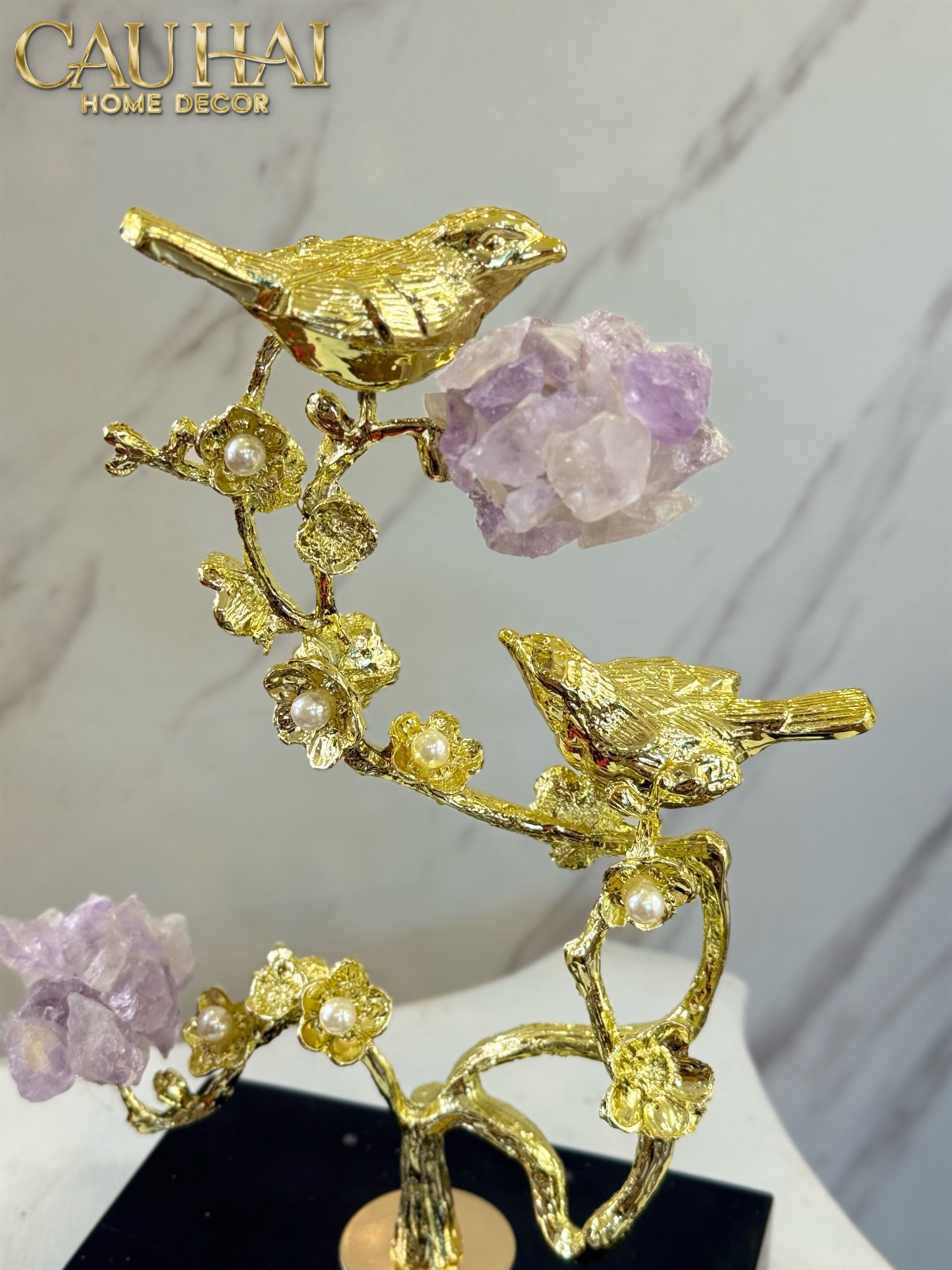HOME COUTURE - TƯỢNG GEMSTONE CANARI - LA SAISON DORÉE AMETHYST-CẬU HAI HOME DECOR