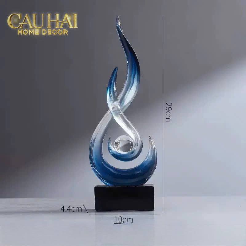 Tượng Nghệ Thuật Sculptural Resin L’Infini Sapphira H29CM