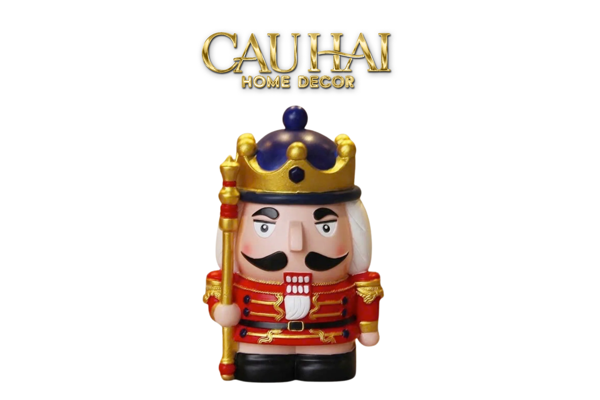 Fêtes Couture - Tượng Petit Nut-Banker Blanc / Noir / Rouge / D'Or-CẬU HAI HOME DECOR