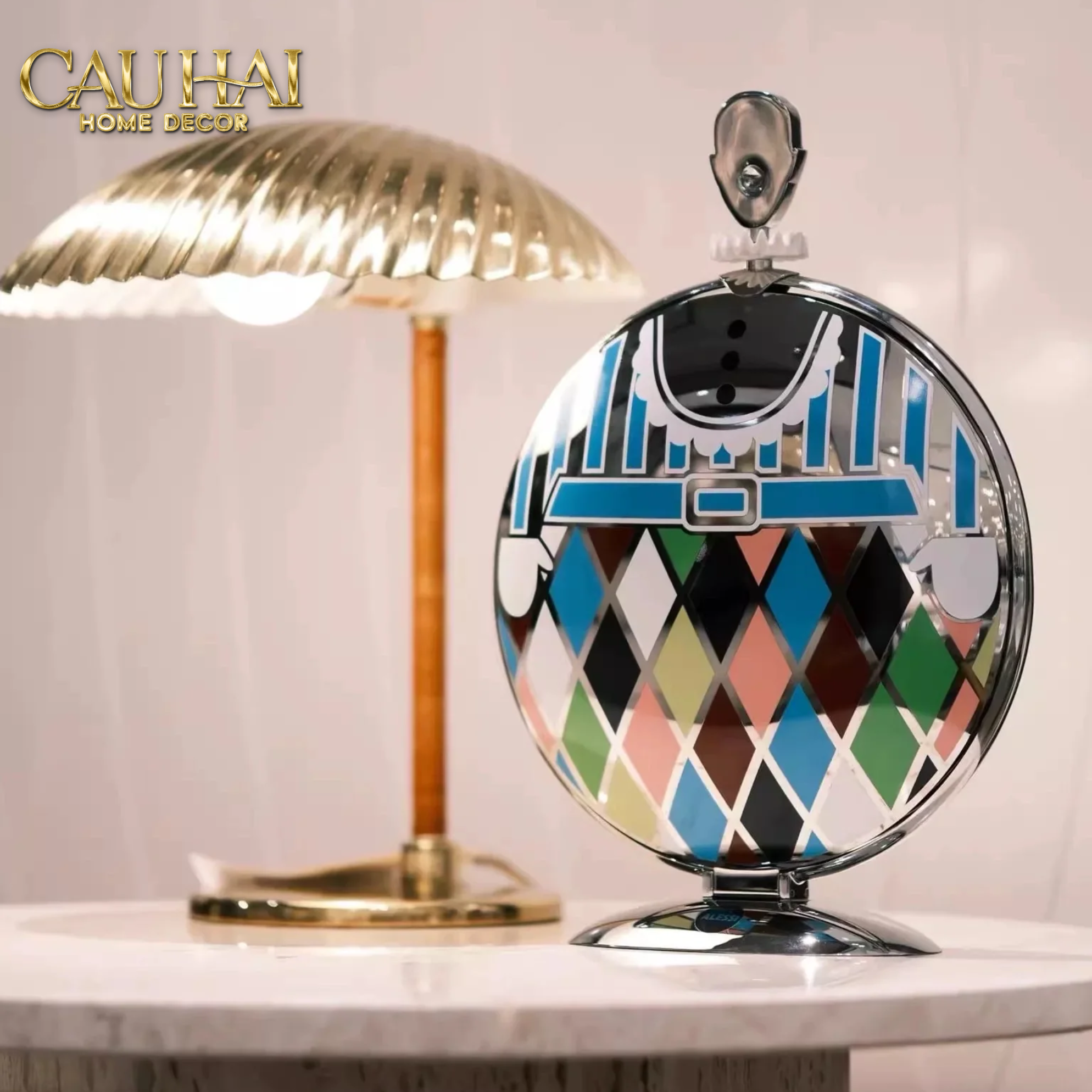 HOME COUTURE - KHAY FRUIT & DESSERT ATELIER HARLEQUIN LMT – CRYSTAL STEEL TRAY - CẬU HAI HOME DECOR