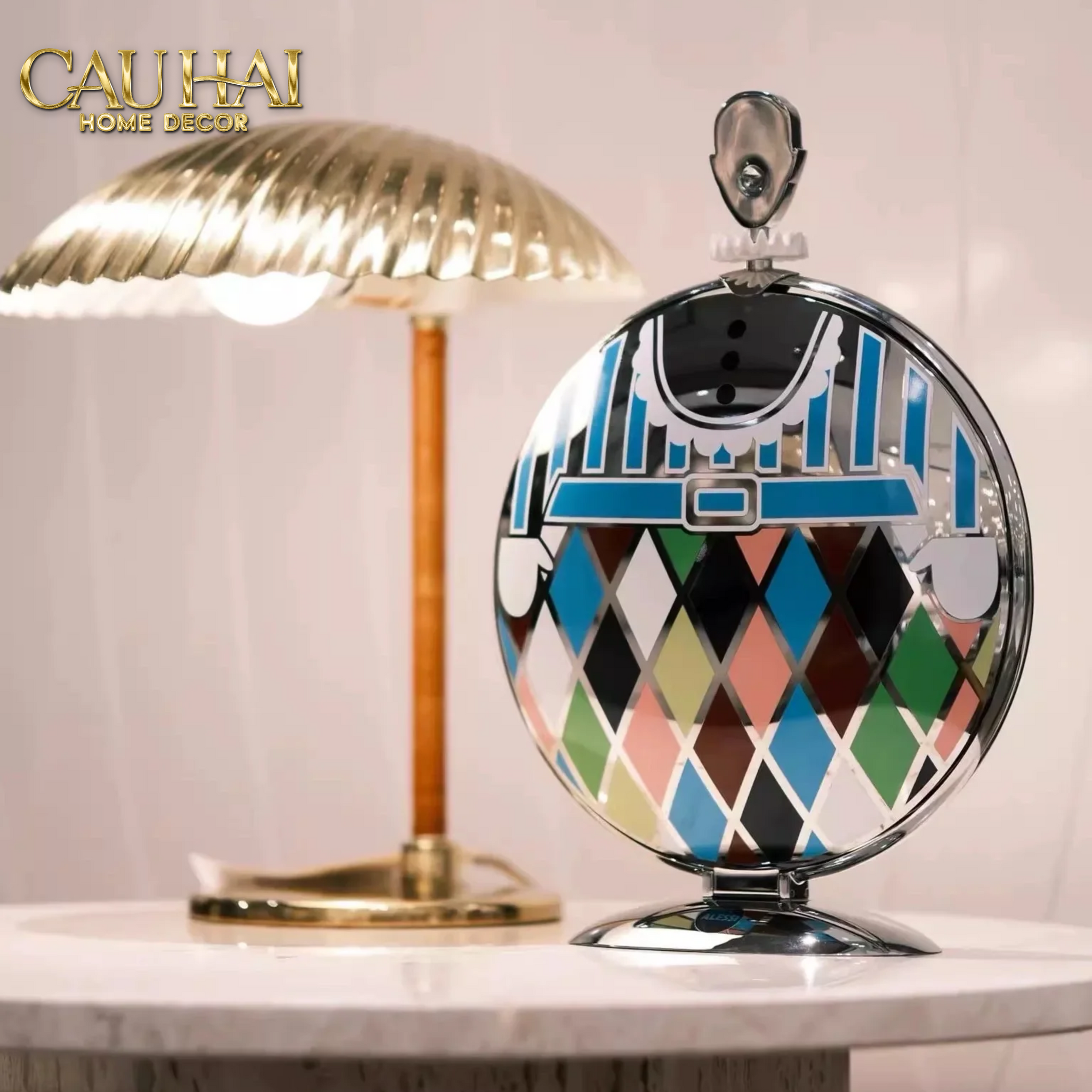 HOME COUTURE - KHAY FRUIT & DESSERT ATELIER HARLEQUIN LMT – CRYSTAL STEEL TRAY - CẬU HAI HOME DECOR