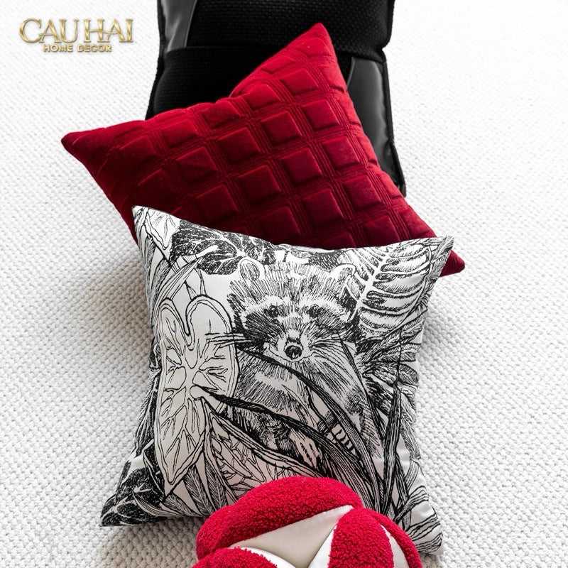 FÊTES COUTURE - GỐI NHUNG LUX VELVET CRIMSON PEAK 30x50 - CẬU HAI HOME DECOR