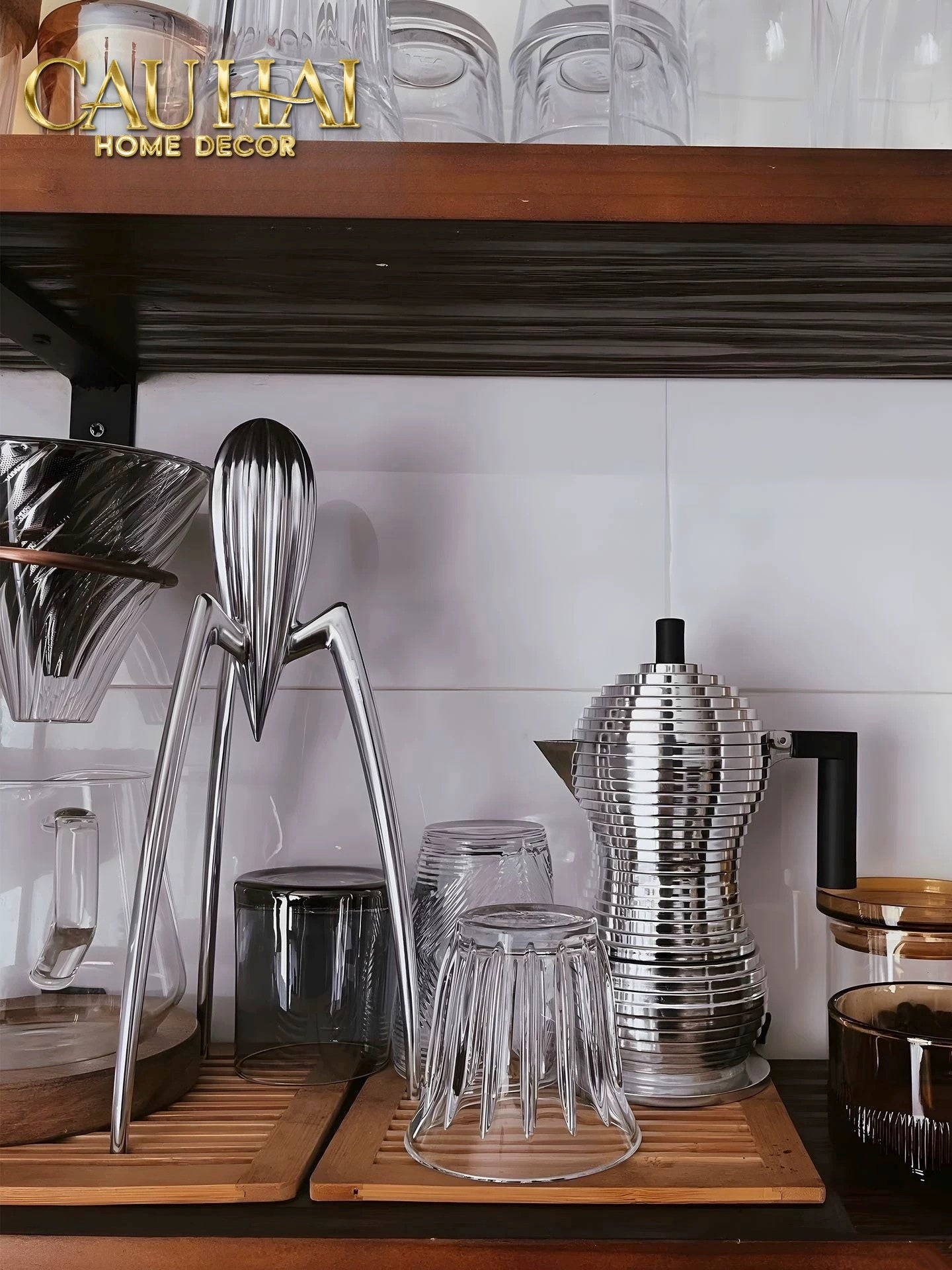 ELYSIAN FW25 - TƯỢNG KITCHENWARE SPIDER CITRON CHROME H29-CẬU HAI HOME DECOR