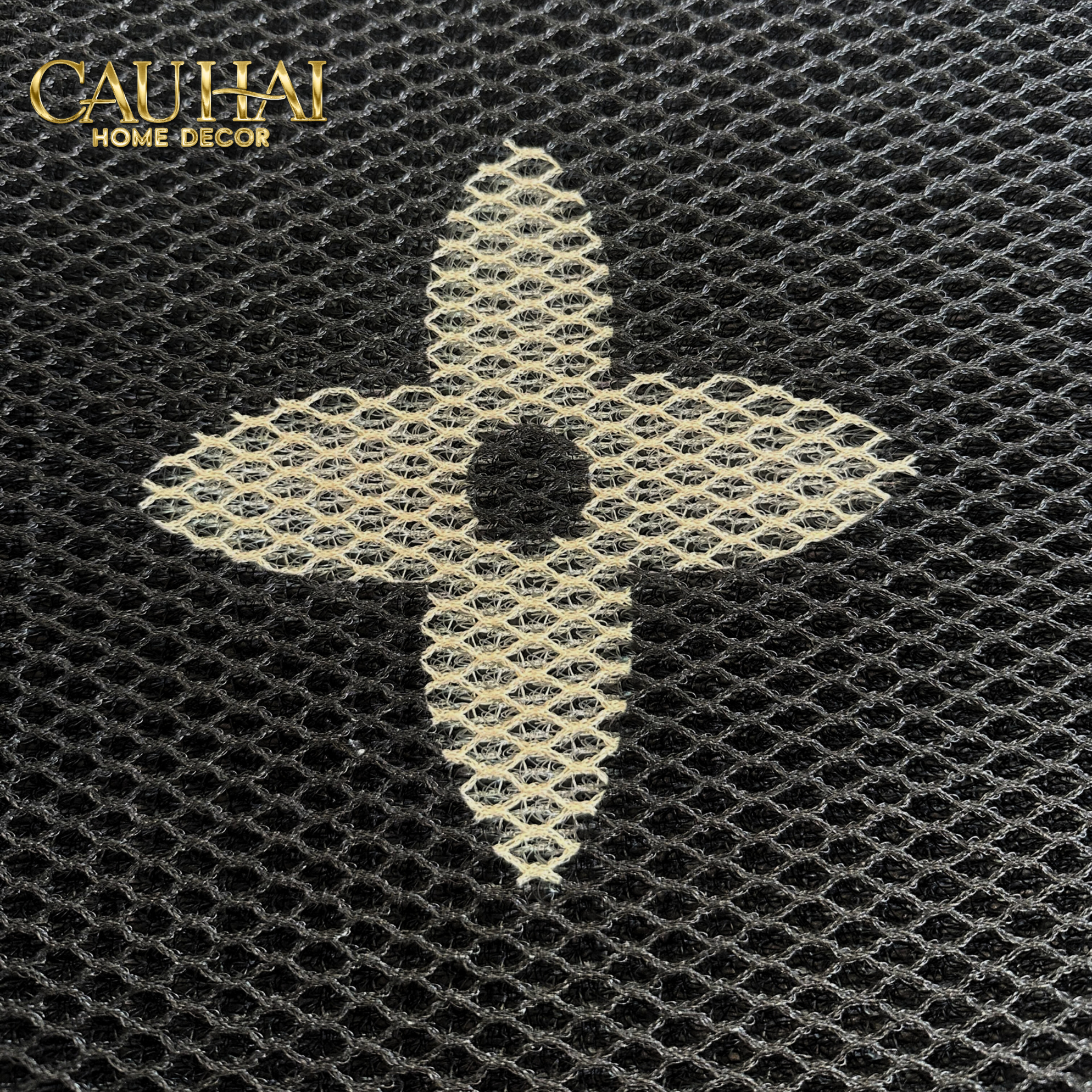 THẢM CỬA NGĂN BỤI - 80x120 LOUIS.V LE NOIR MONO - CẬU HAI HOME DECOR