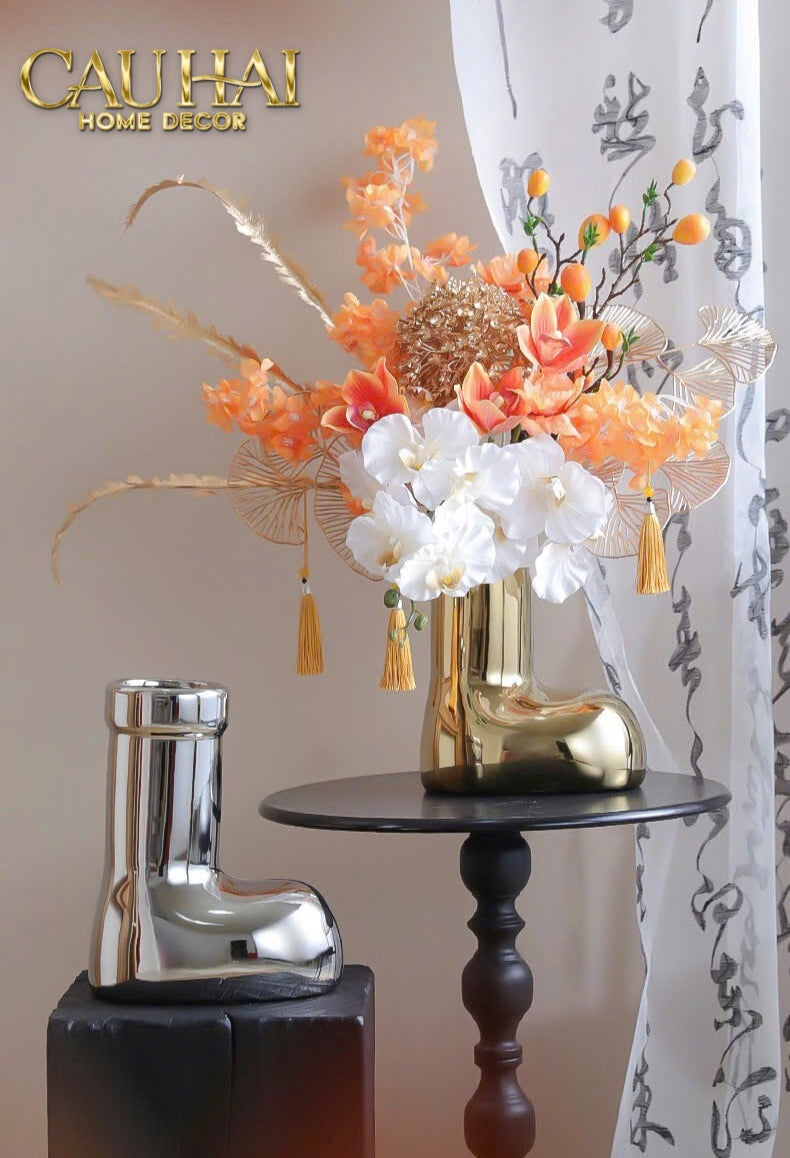 FÊTES COUTURE - BÌNH HOA ROUGE GLOSSY BUBBLR BOOT VASE - CẬU HAI HOME DECOR