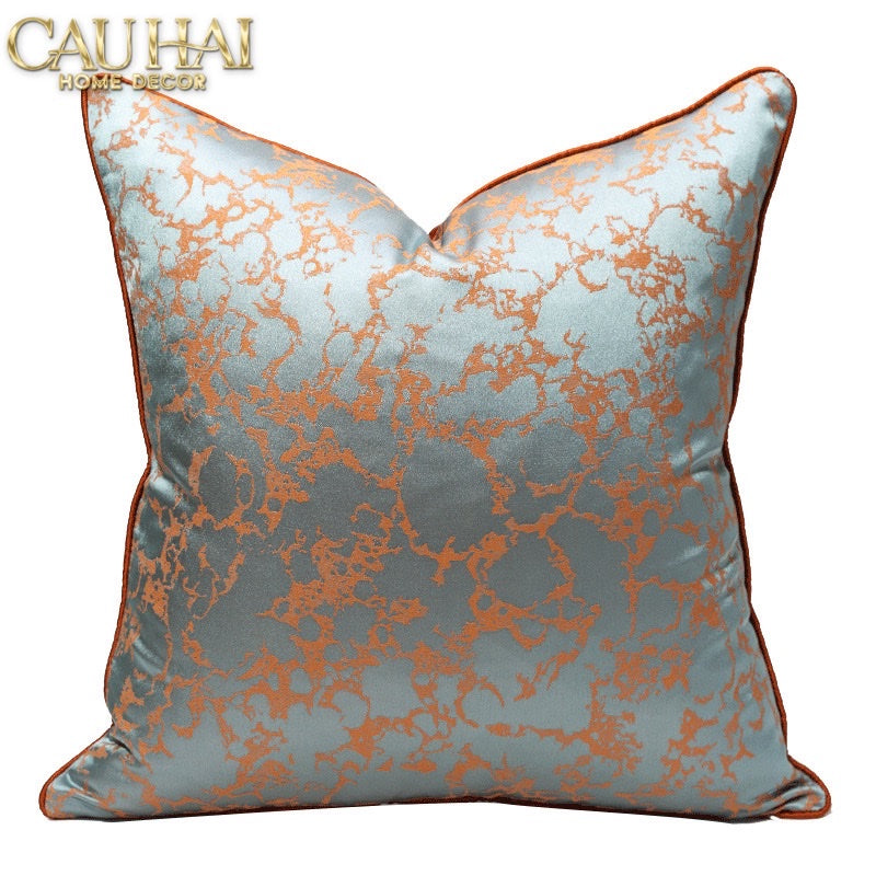 VỎ GỐI LỤA JACQUARD EQUESTRIAN FLAME 50 - CẬU HAI HOME DECOR