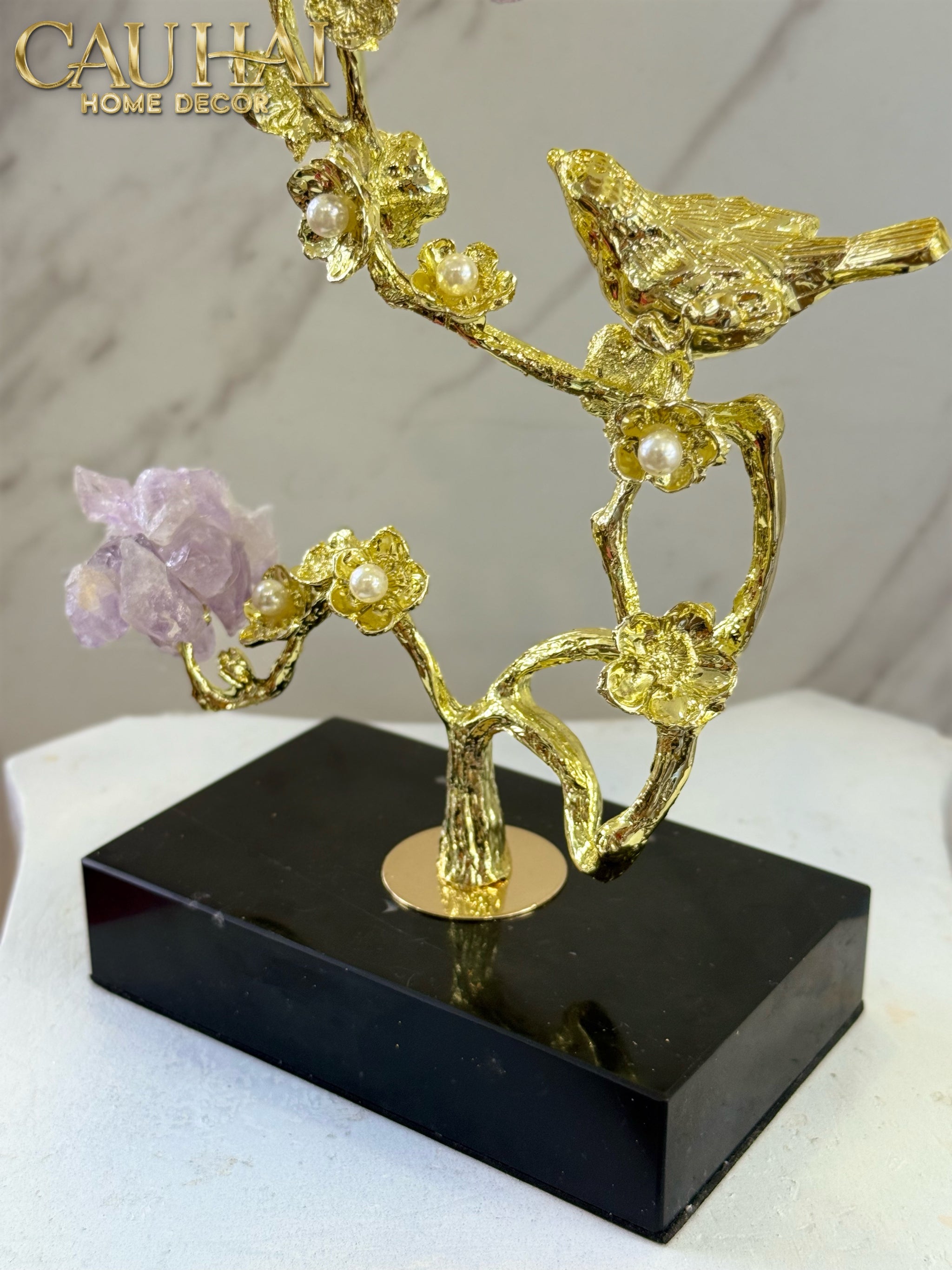 HOME COUTURE - TƯỢNG GEMSTONE CANARI - LA SAISON DORÉE AMETHYST-CẬU HAI HOME DECOR