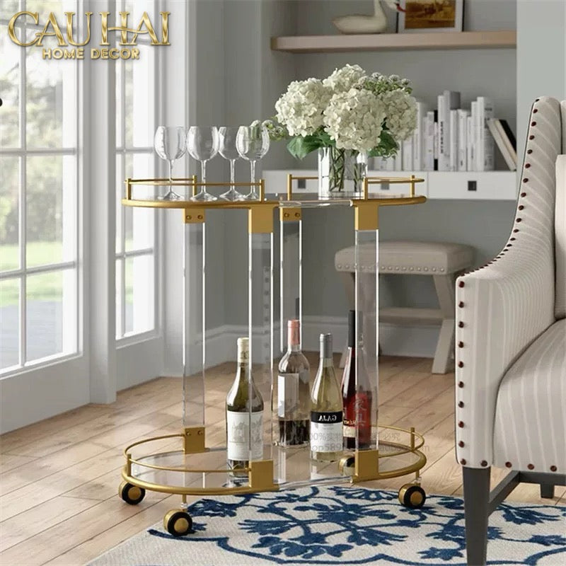 HOME COUTURE - XE QUẦY BAR AUREATE PILLAR OLYMPIAN BAR CART - CẬU HAI HOME DECOR