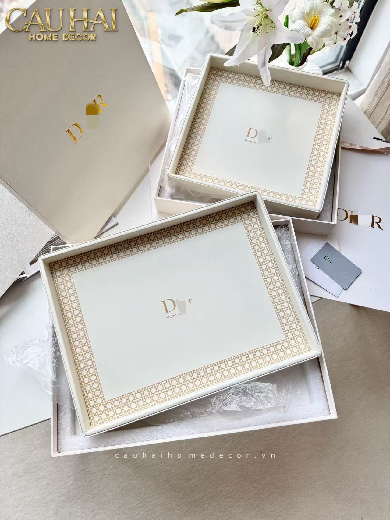 HOME COUTURE - KHAY LUX LEATHER 30X40 D'IVOIRE