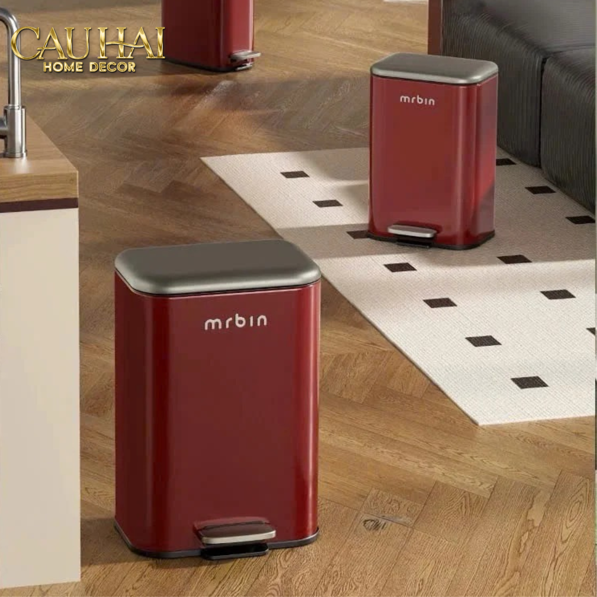 THÙNG RÁC MR BIN CRIMSON PEDAL 20L - CẬU HAI HOME DECOR