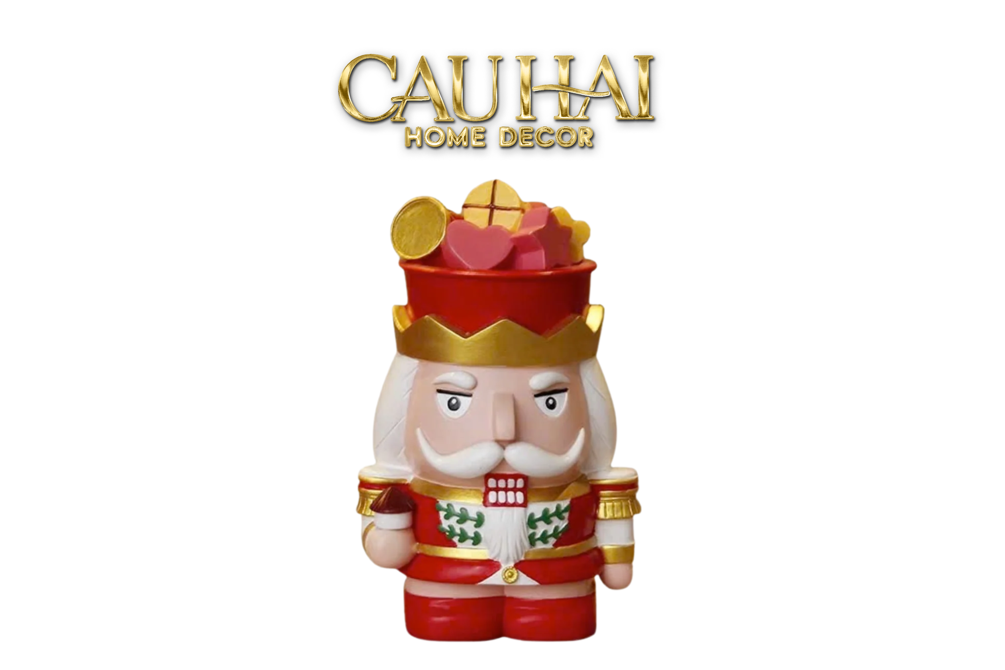 Fêtes Couture - Tượng Petit Nut-Banker Blanc / Noir / Rouge / D'Or-CẬU HAI HOME DECOR