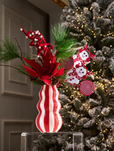 SET BÌNH HOA GRANDE CHERRY CANDY CANE - CẬU HAI HOME DECOR