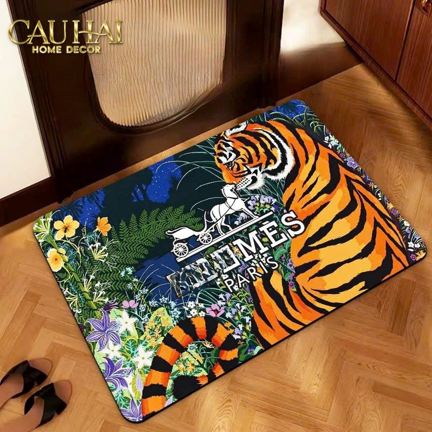 THẢM CỬA MICROFIBER 50x80 - LE TIGRE DU BENGALE - CẬU HAI HOME DECOR