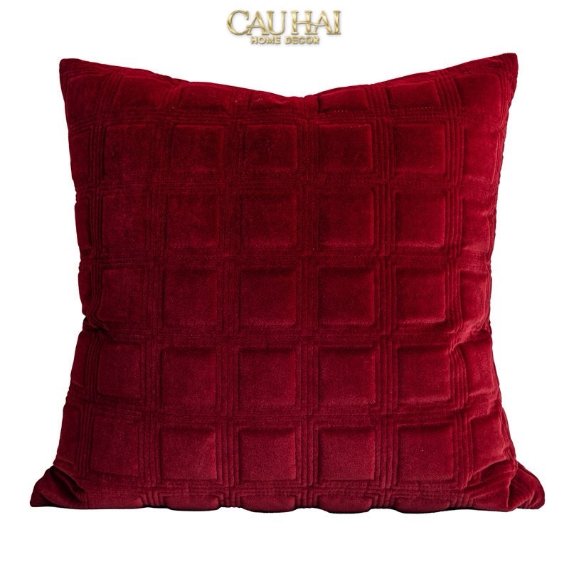 FÊTES COUTURE - VỎ GỐI NHUNG LUX VELVET CRIMSON PEAK 45 - CẬU HAI HOME DECOR