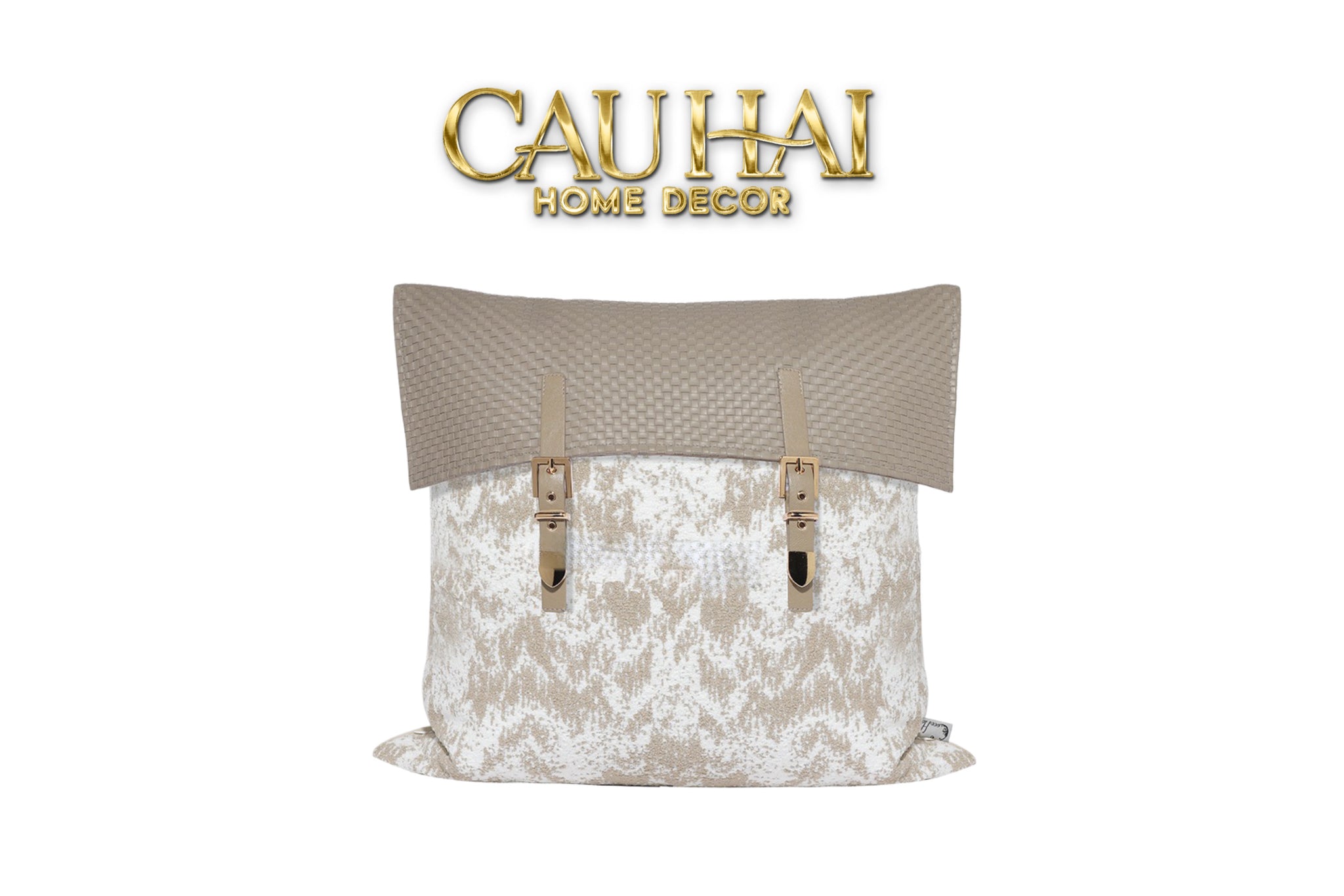 VỎ GỐI LATTE INTRECCIATO JARDIN D'Or TONKIN 45 - CẬU HAI HOME DECOR