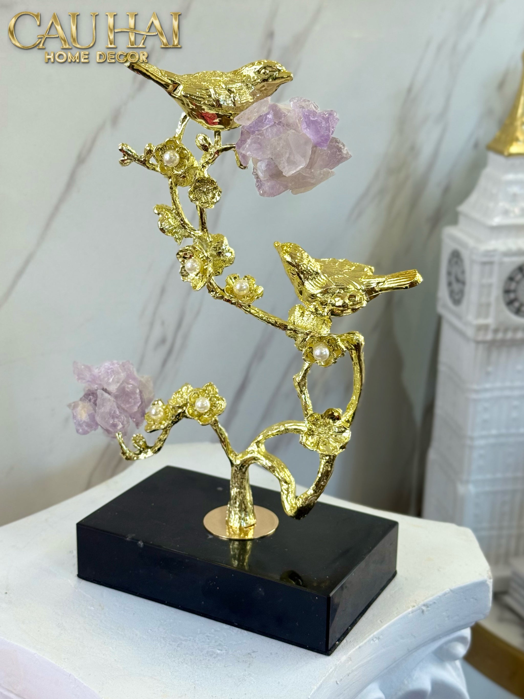 HOME COUTURE - TƯỢNG GEMSTONE CANARI - LA SAISON DORÉE AMETHYST-CẬU HAI HOME DECOR