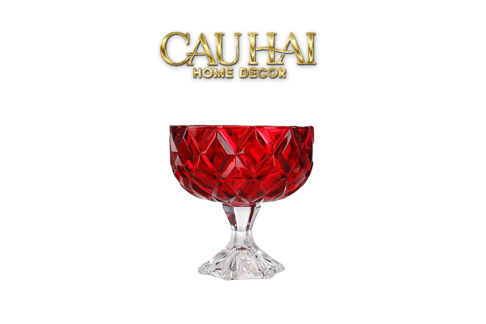 FÊTES COUTURE - LY TRÁNG MIỆNG THUỶ TINH RUBY GLACÉE COUPE DESSERT - CẬU HAI HOME DECOR