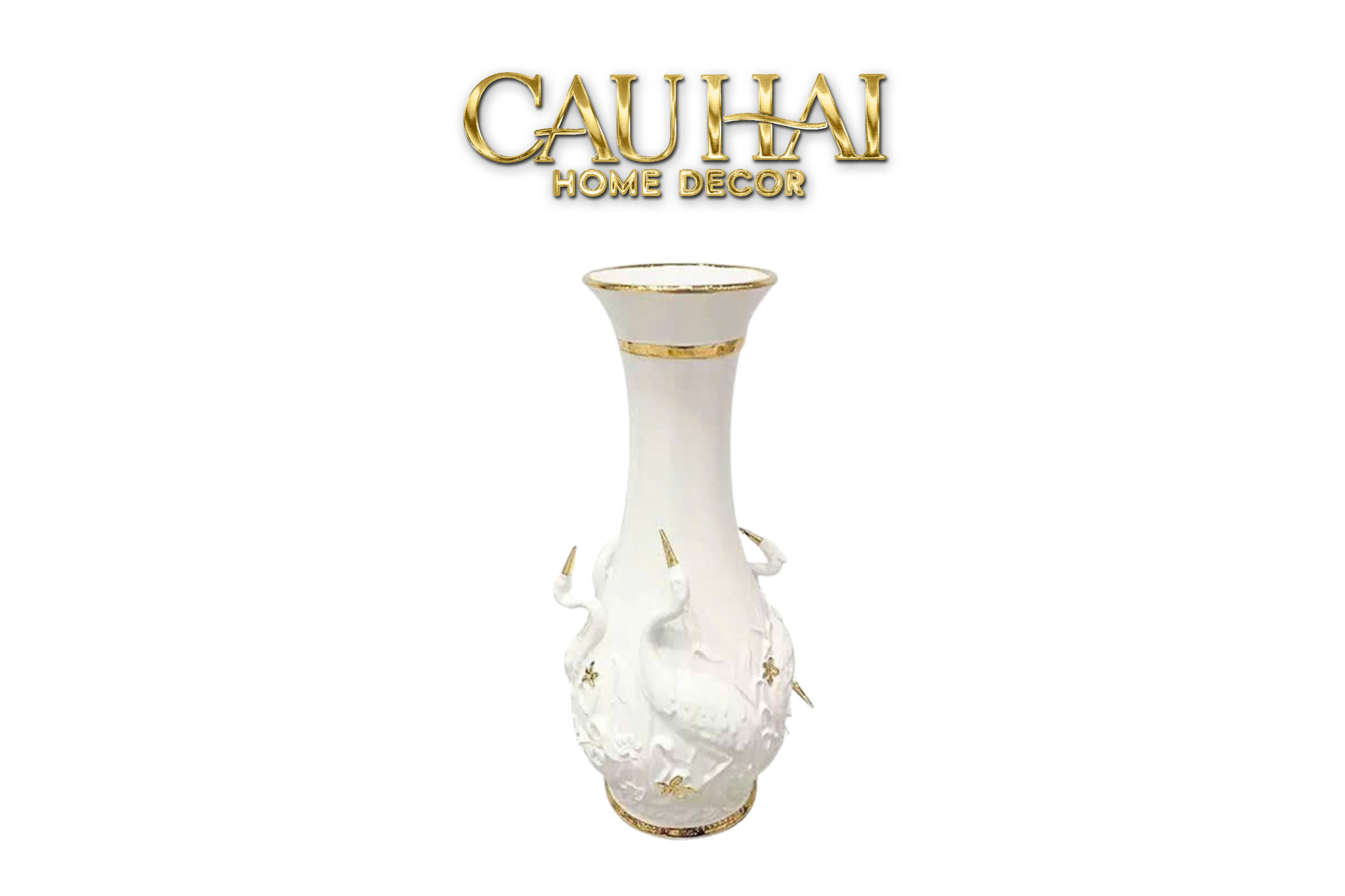 HOME COUTURE - BÌNH HOA THIÊN NGA - ODETTE IMPÉRIALE SWAN PRINCESS VASE H31 - CẬU HAI HOME DECOR