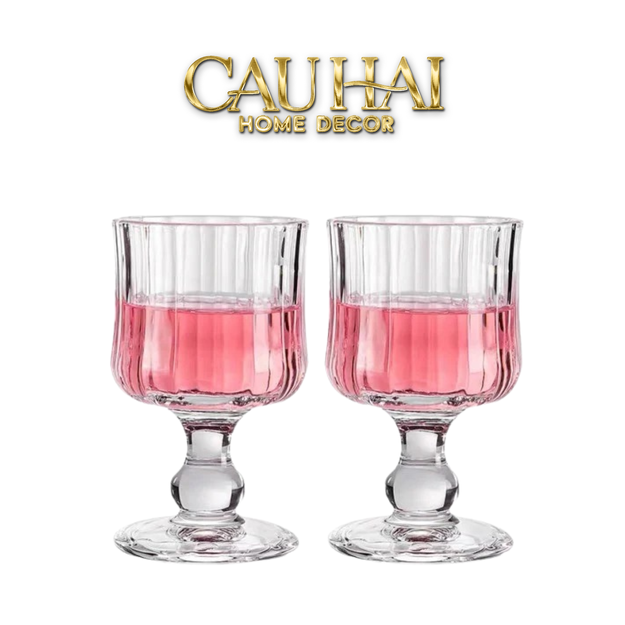 SET 2 LY PARISIENNE CHARM BISTRO GLASSES 200ML - CẬU HAI HOME DECOR