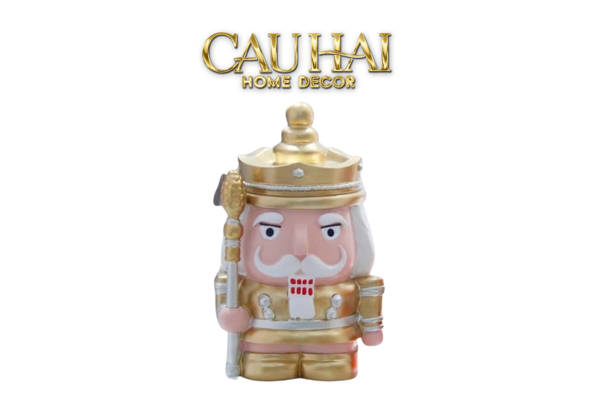 Fêtes Couture - Tượng Petit Nut-Banker Blanc / Noir / Rouge / D'Or-CẬU HAI HOME DECOR