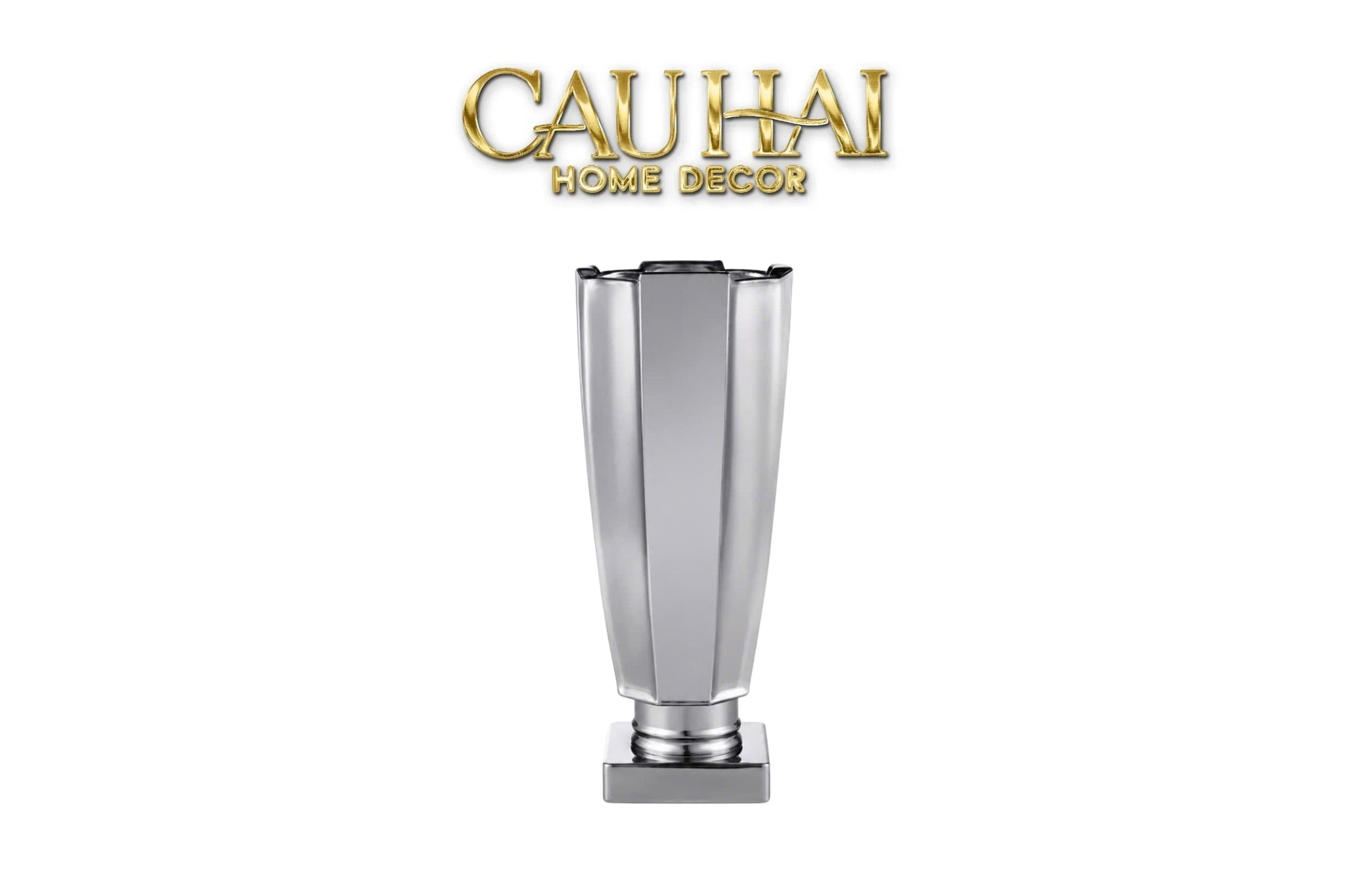 Bình Hoa Pha Lê Prisme Medusa D'Or Fumé H36