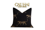 VỎ GỐI TWEED NOCTURNAL PANTHER 45 - CẬU HAI HOME DECOR