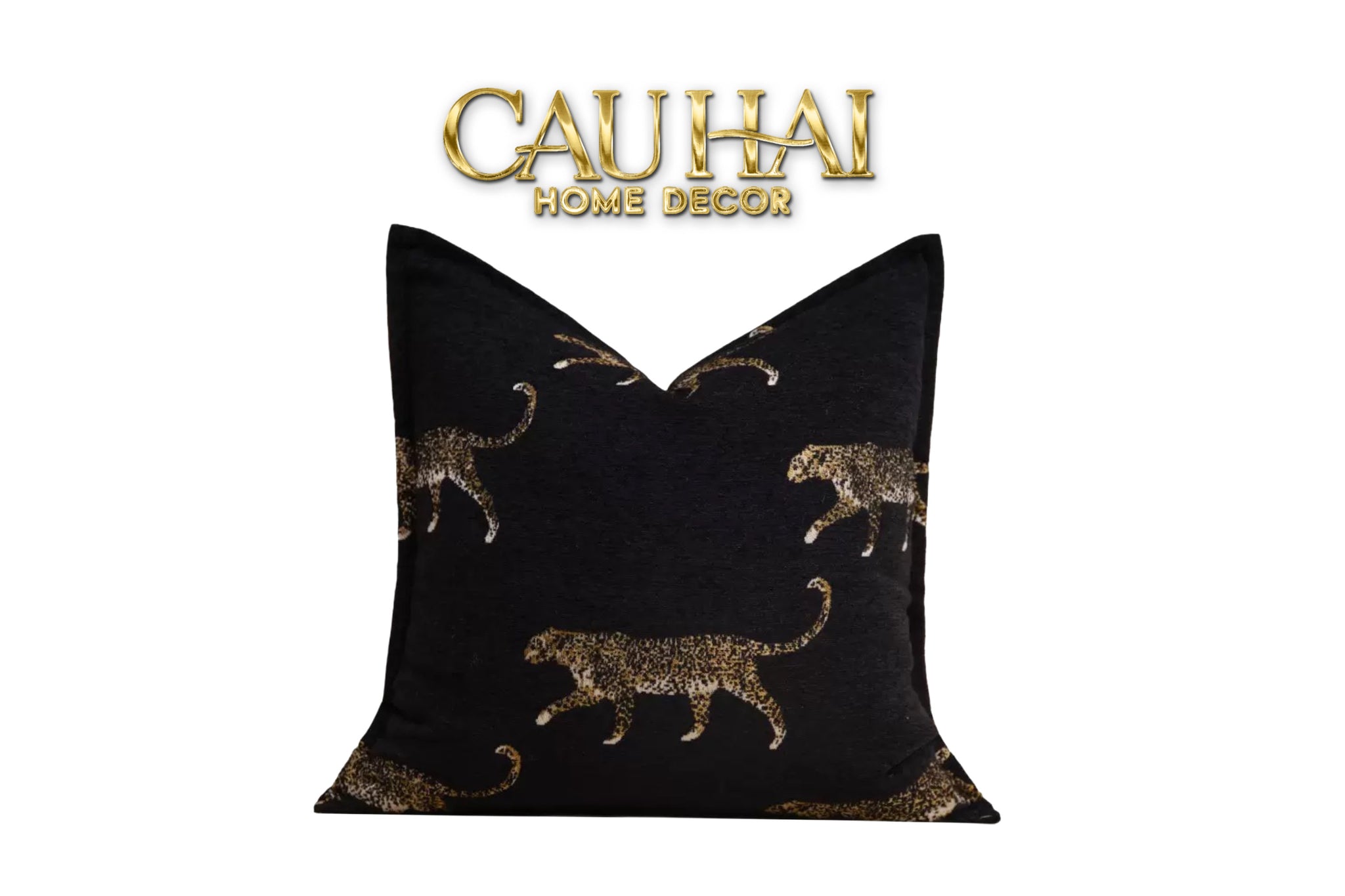 VỎ GỐI TWEED NOCTURNAL PANTHER 45 - CẬU HAI HOME DECOR