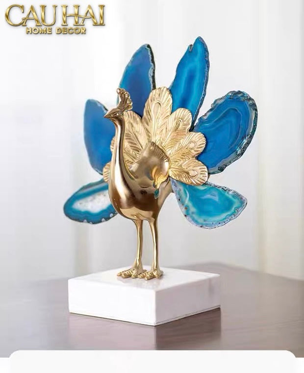 HOME COUTURE - TƯỢNG KIM KHỔNG TƯỚC BRASSON JEWELRY THE VANITY OF HERA SS25-CẬU HAI HOME DECOR