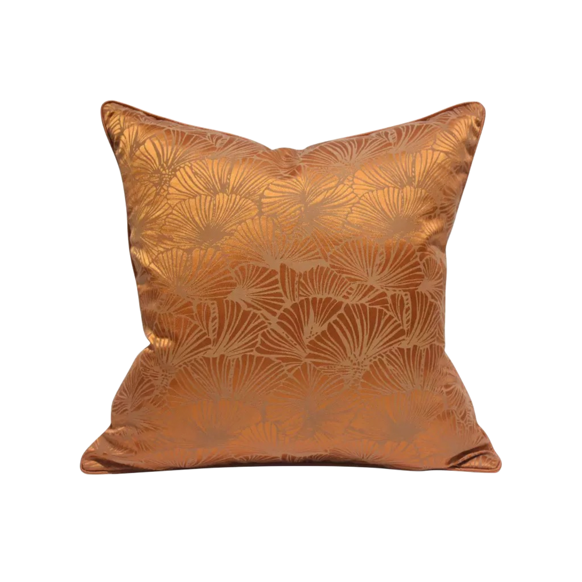 Vỏ Gối Jacquard Art Deco Ginkgo Copper 45x45-Vỏ Gối Trang Trí-Cậu Hai Home Decor-CẬU HAI HOME DECOR