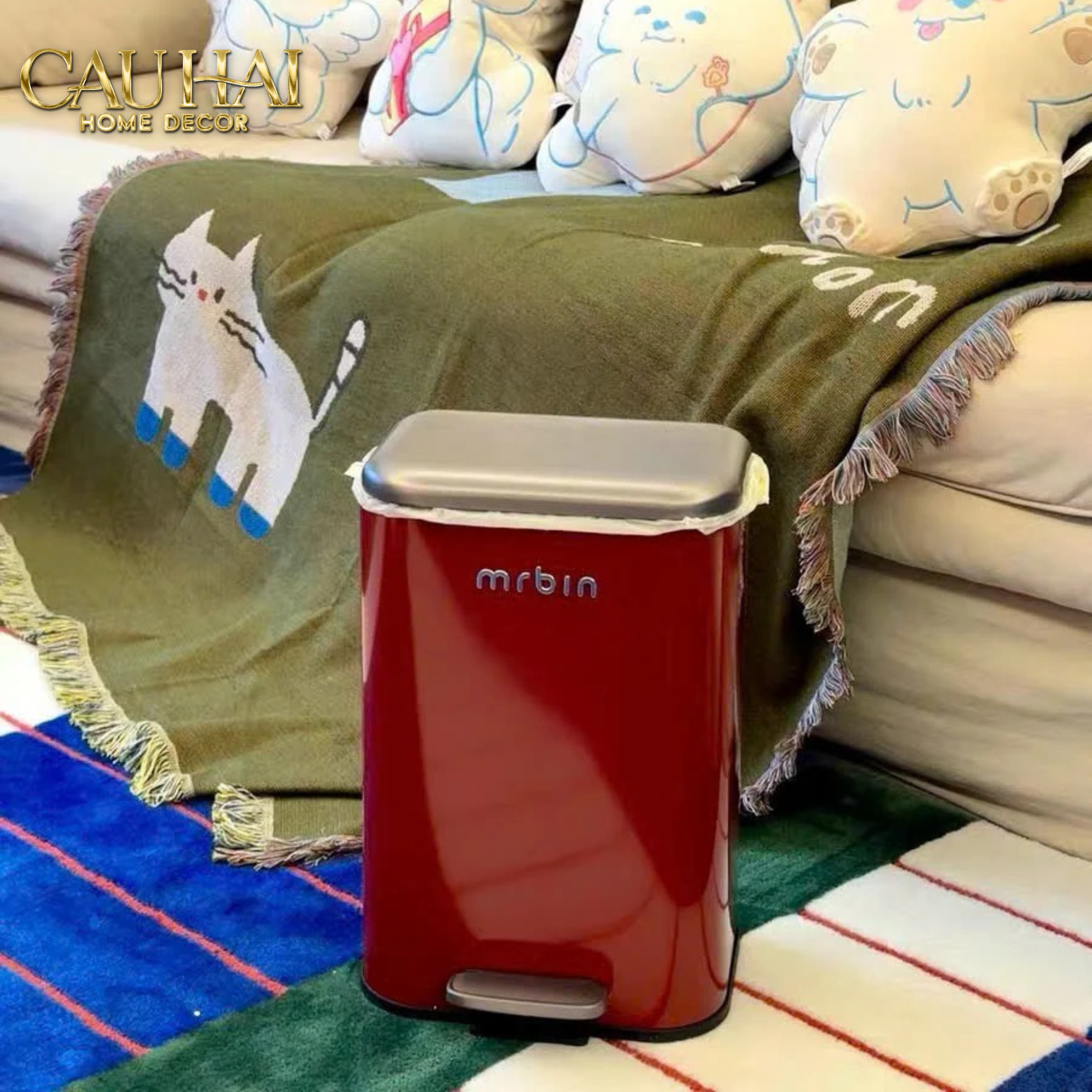 THÙNG RÁC MR BIN CRIMSON PEDAL 20L - CẬU HAI HOME DECOR