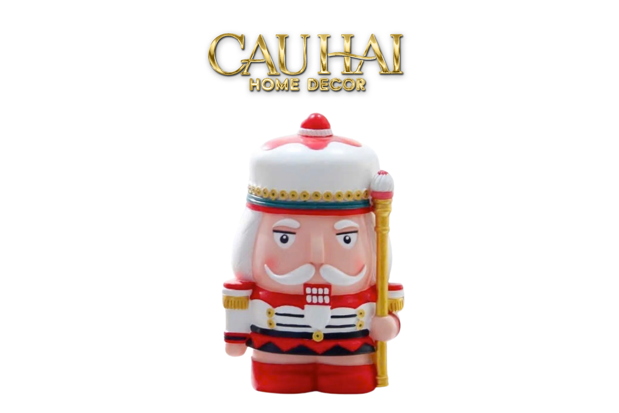 Fêtes Couture - Tượng Petit Nut-Banker Blanc / Noir / Rouge / D'Or-CẬU HAI HOME DECOR