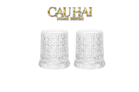 Set 2 Ly Whisky Thuỷ Tinh Đế Xoay - Prism Spin Glass Set 2pcs