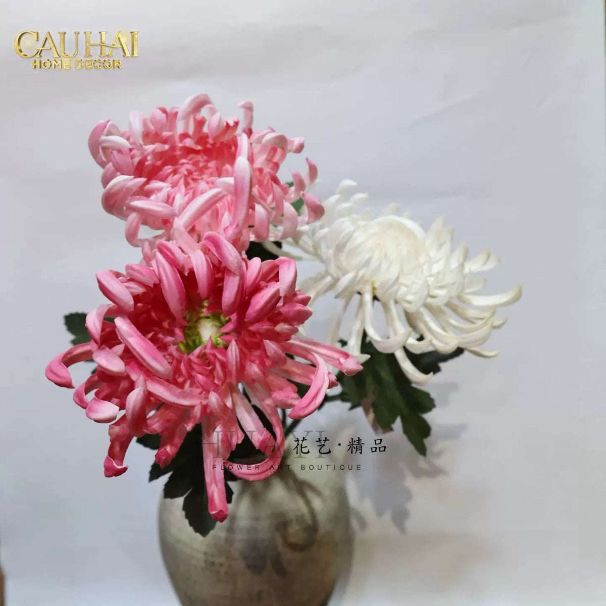 Cành Hoa Cúc Đại Đoá Vienna - Red / Yellow / Pink-Hoa Lụa-Đối tác tại Trung Quốc theo từng đơn đặt hàng-CẬU HAI HOME DECOR