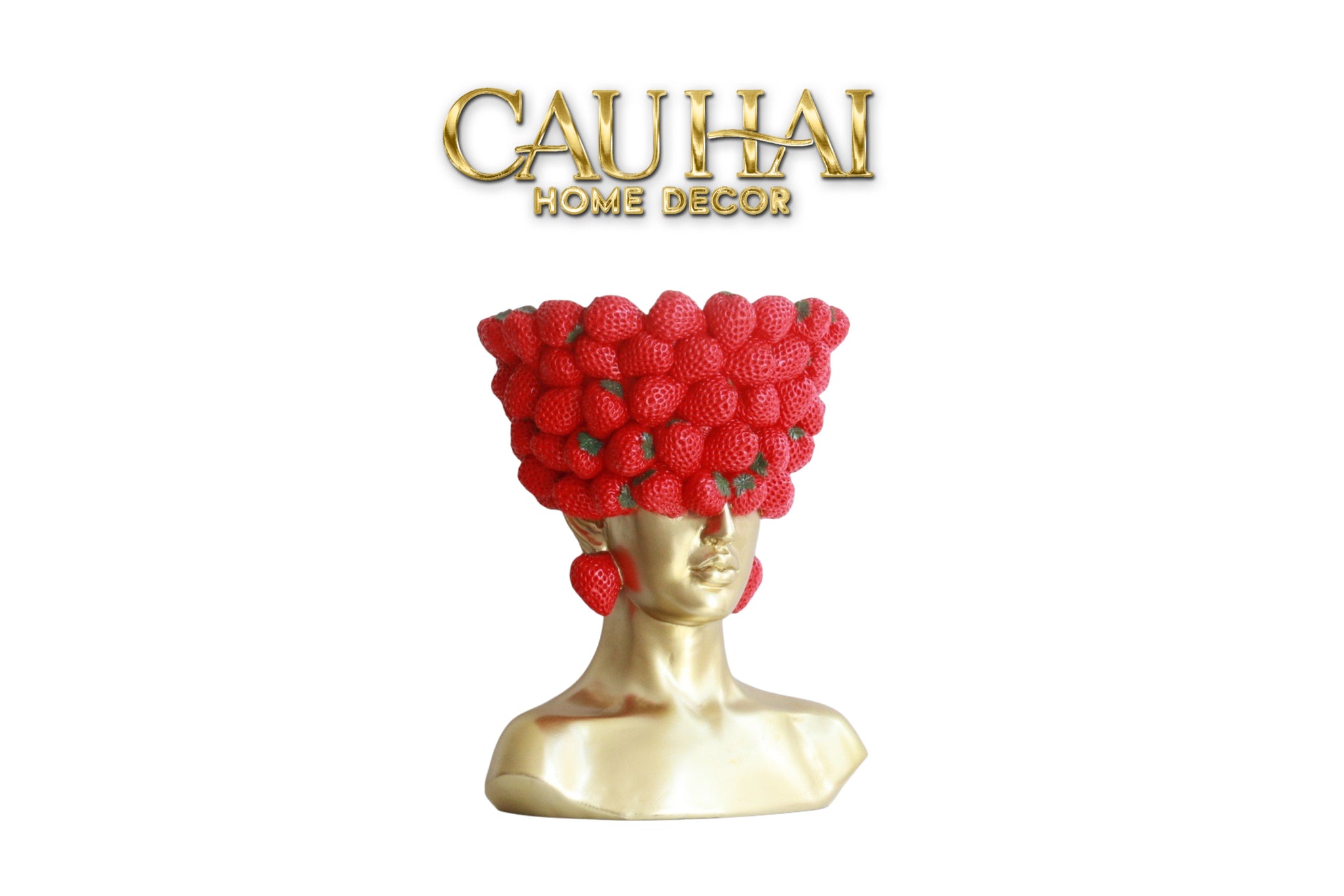 HAUTE FOLIE - TƯỢNG NÀNG DÂU FOLIE STRAWBERRY MADEMOISELLE H31-CẬU HAI HOME DECOR