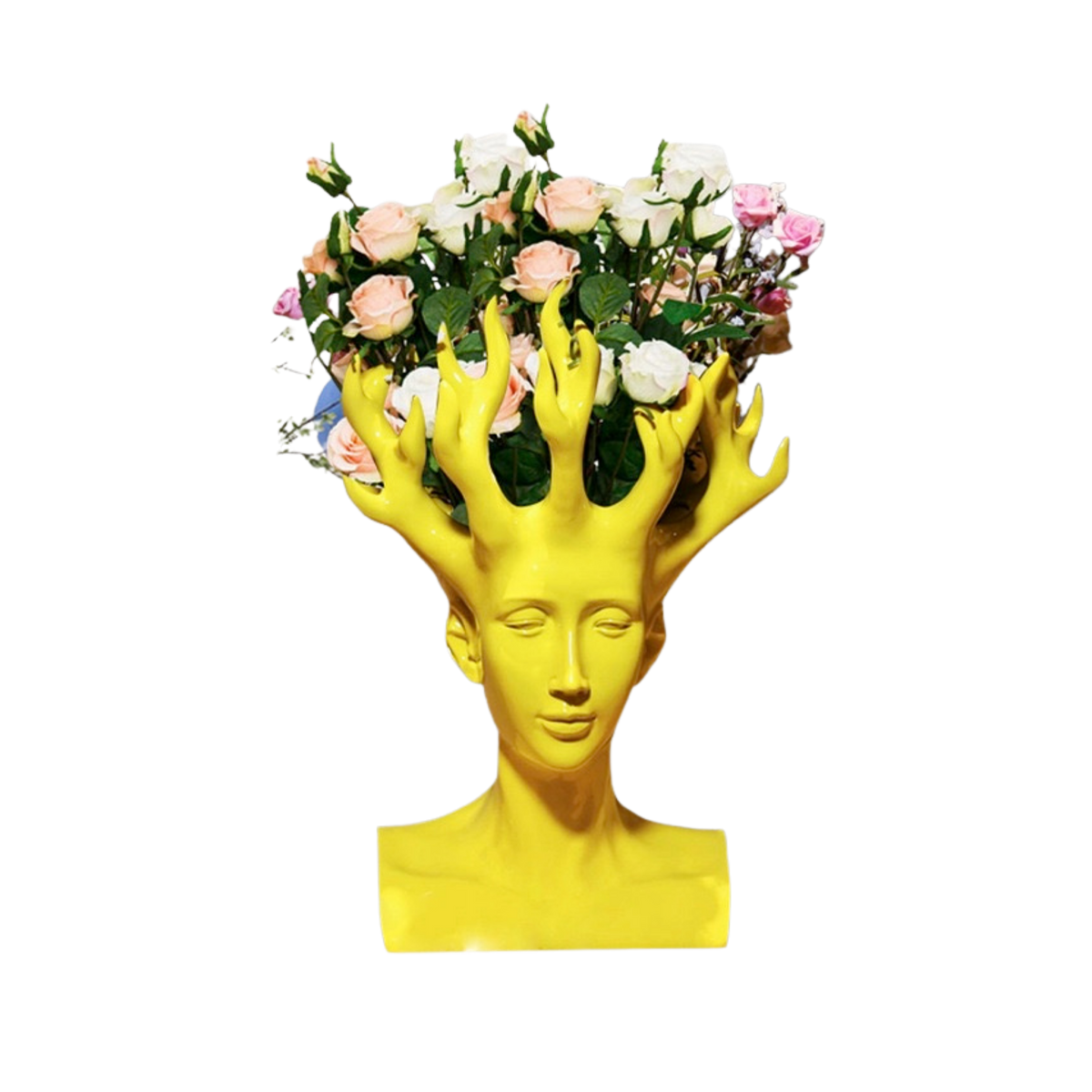 Tượng Composite Nữ Thần Flamme Solaire Yellow 31.5x31x46-TƯỢNG TRANG TRÍ-CẬU HAI HOME DECOR-CẬU HAI HOME DECOR