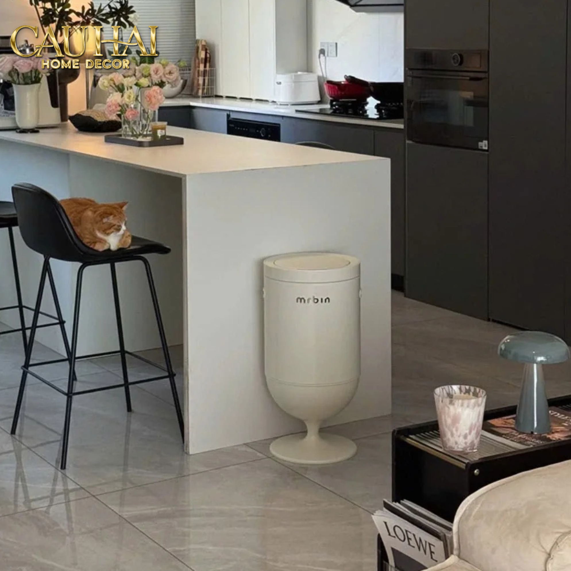 HOME COUTURE - THÙNG RÁC PREMIUM AUTOMATIC OPAL CHALICE MR BIN 20L - CẬU HAI HOME DECOR
