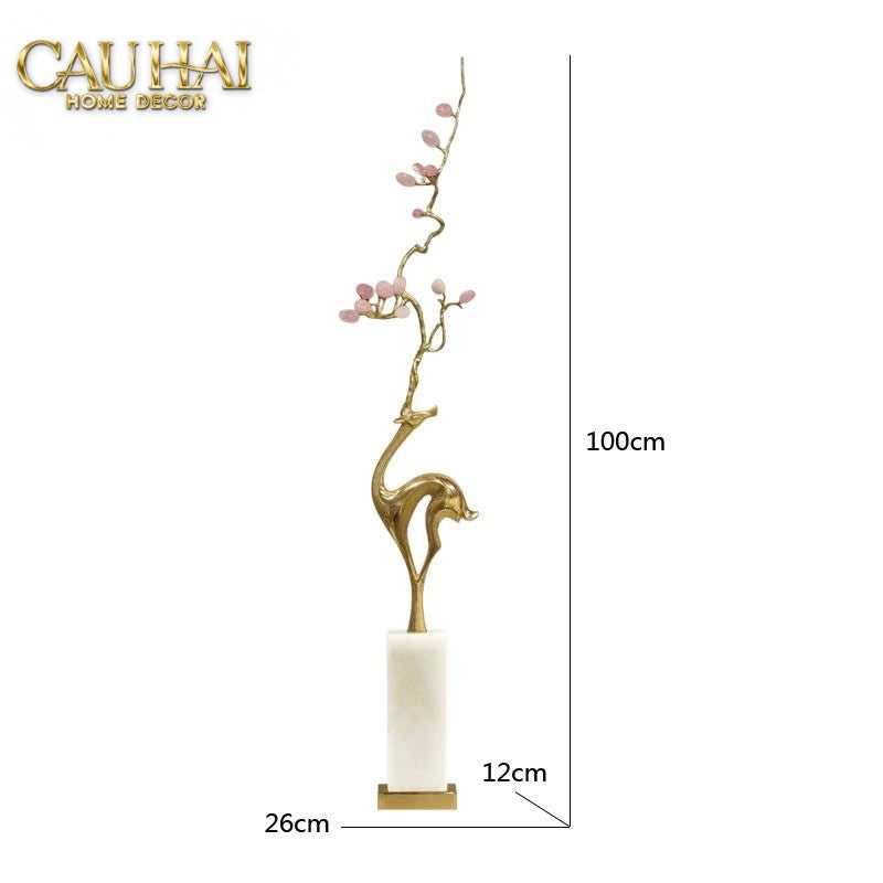 HOME COUTURE - TƯỢNG LÚA MÌ BRASSON ÉPI DORÉ AMÉTHYSTE PREMIÈRE GALERIE - CẬU HAI HOME DECOR