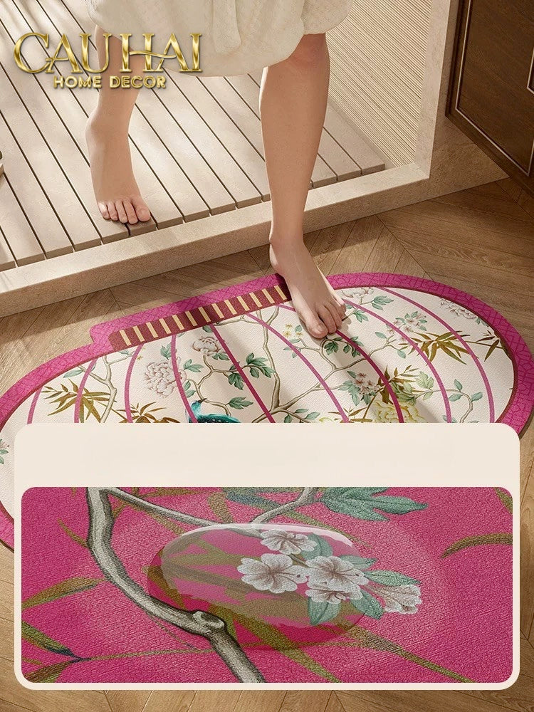 THẢM CỬA MICROFIBER 50X80 - DYNASTY SPRING LANTERN - CẬU HAI HOME DECOR