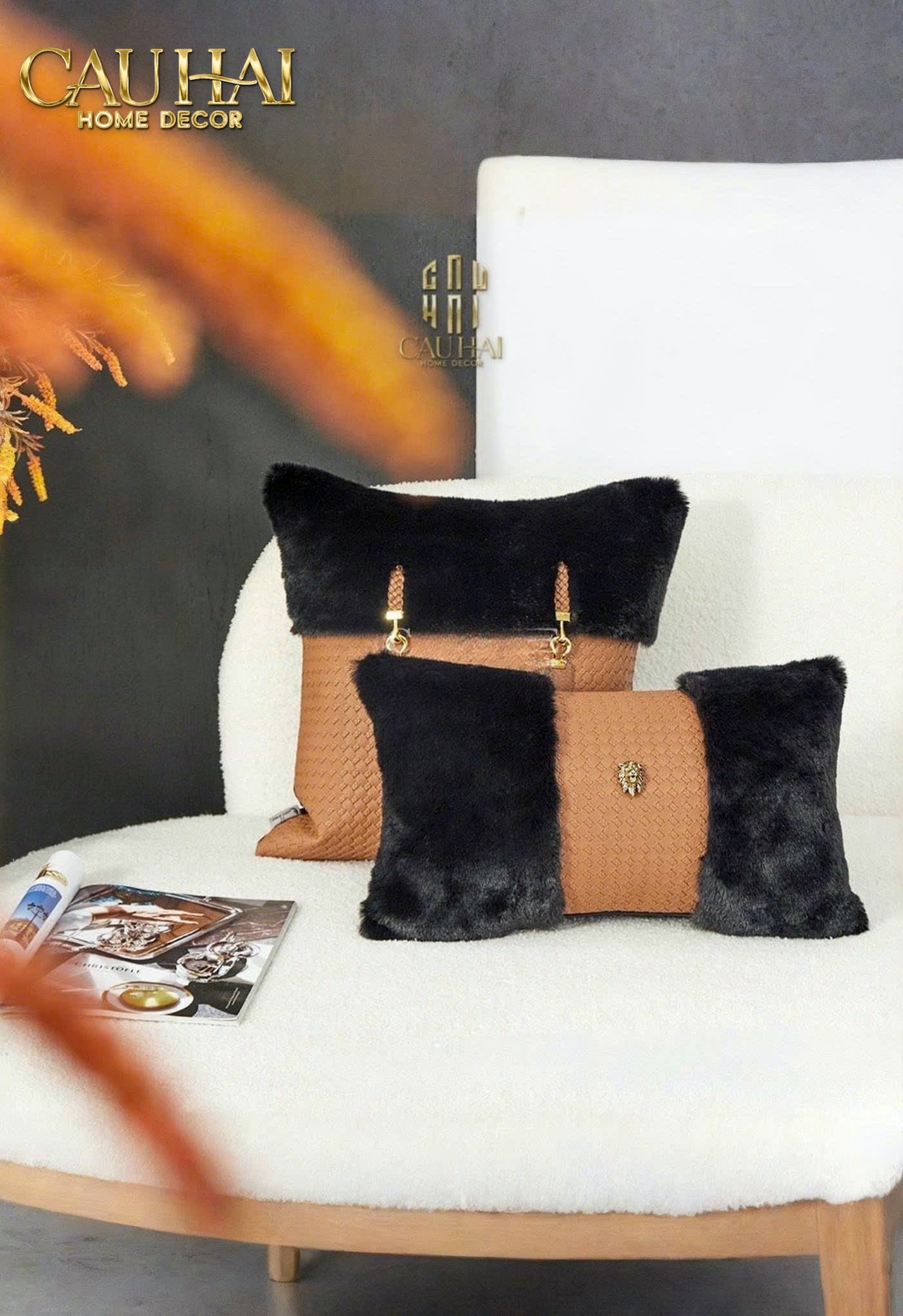 GỐI LÔNG SAVOIR INTRECCIATO LION 30x50-CẬU HAI HOME DECOR