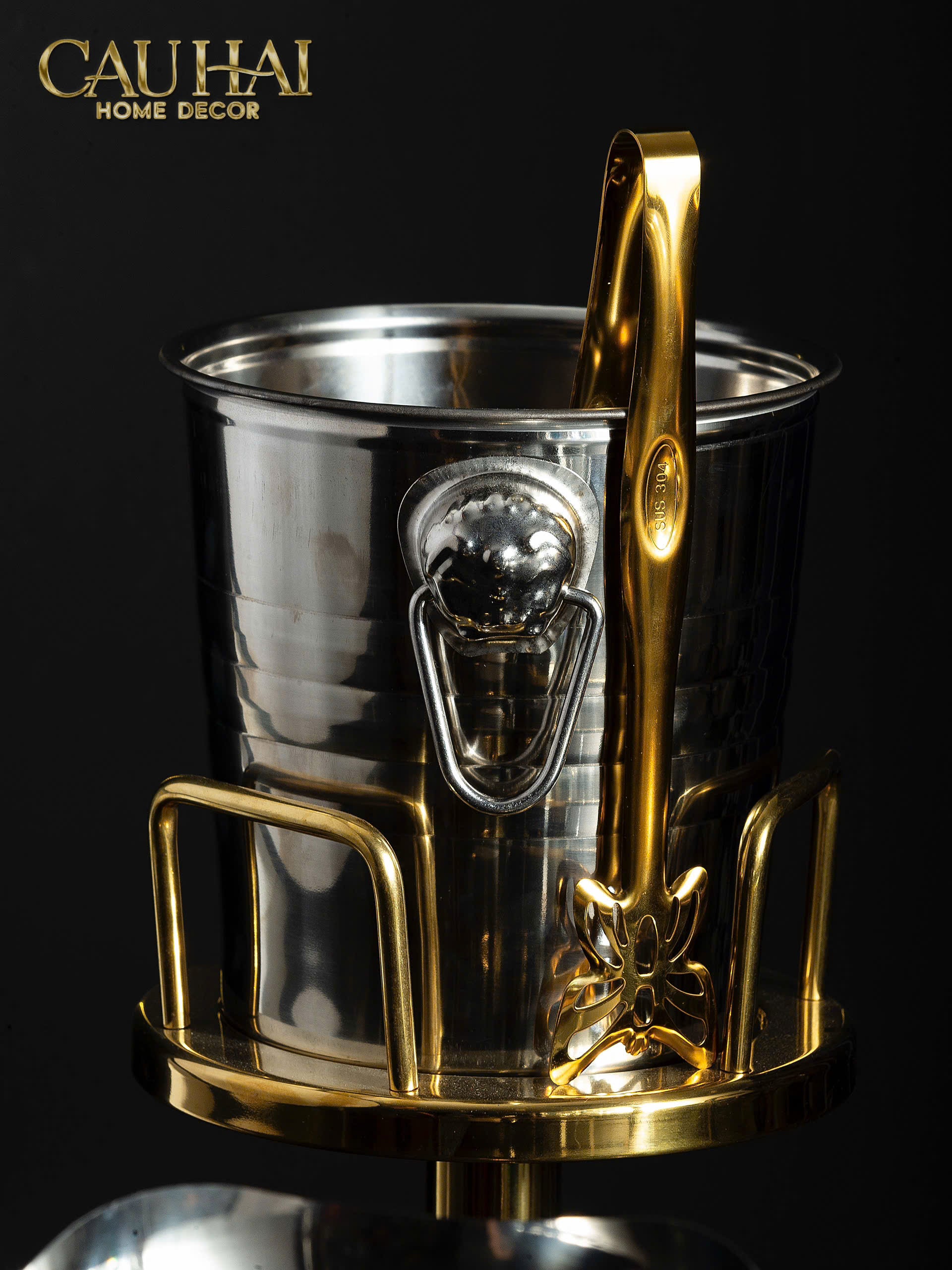 XÔ ĐÁ ROYAL BEAST SILVER ICE BUCKET - CẬU HAI HOME DECOR