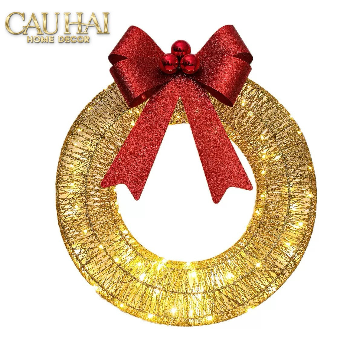 FÊTES COUTURE - VÒNG ÁNH SÁNG TRANG TRÍ GIÁNG SINH HOLY HALO - CHRISTMAS WREATH - CẬU HAI HOME DECOR