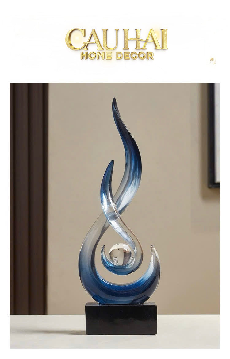 Tượng Nghệ Thuật Sculptural Resin L’Infini Sapphira H29CM