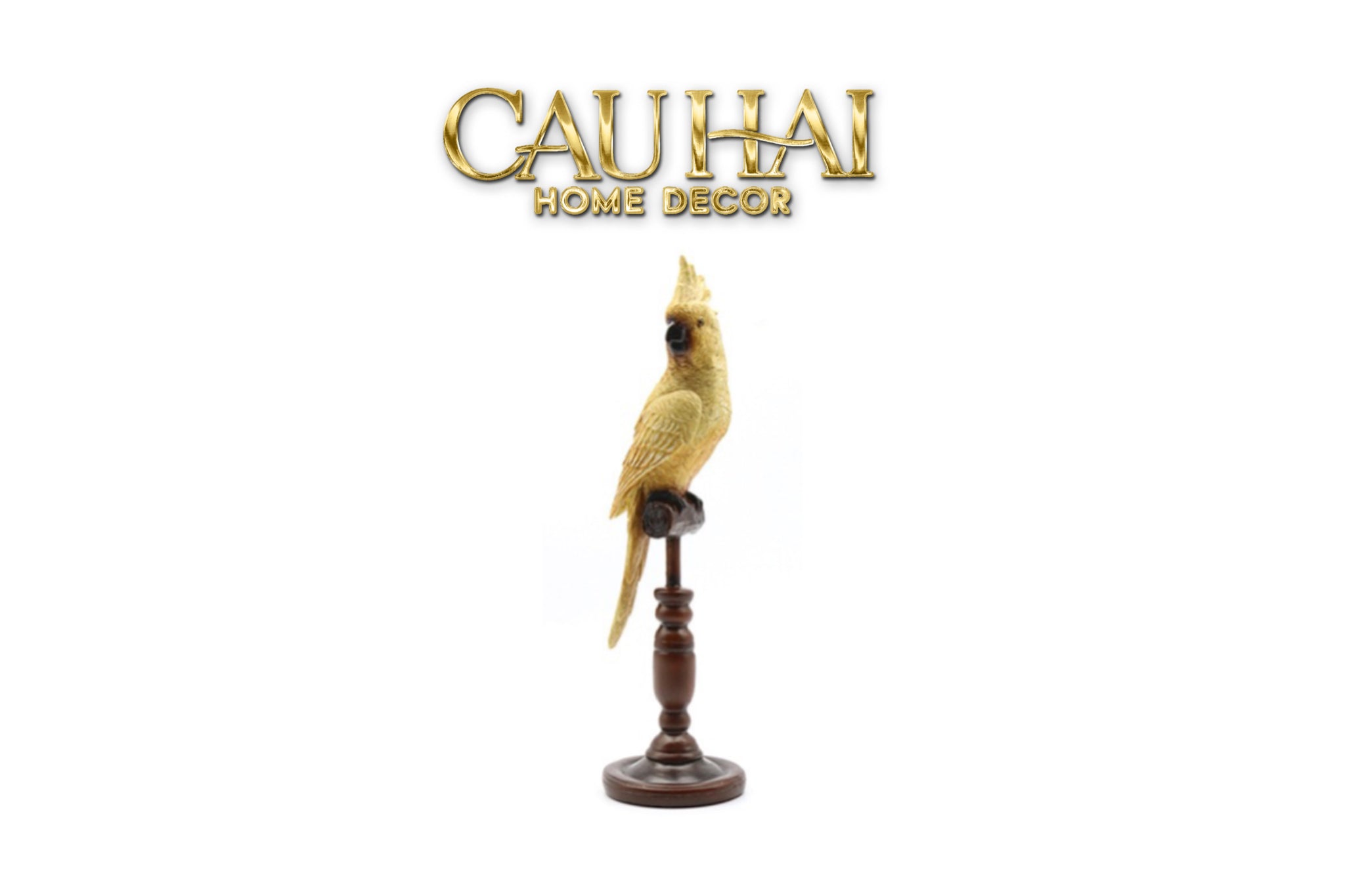 TƯỢNG VẸT MÀO EMPEROR COCKATOO H28-CẬU HAI HOME DECOR