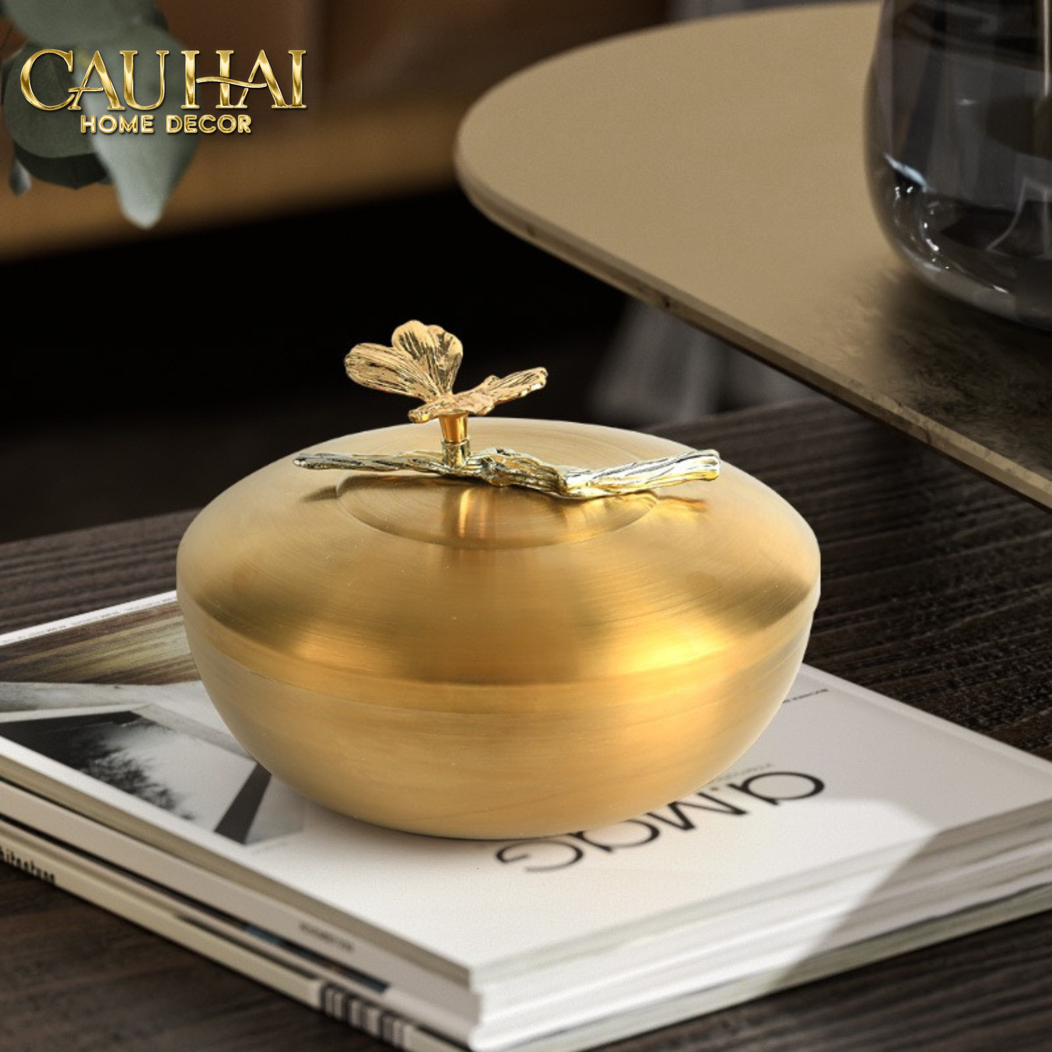 Home Couture - Set 2 Lọ Brasson Lumière Papillon-CẬU HAI HOME DECOR