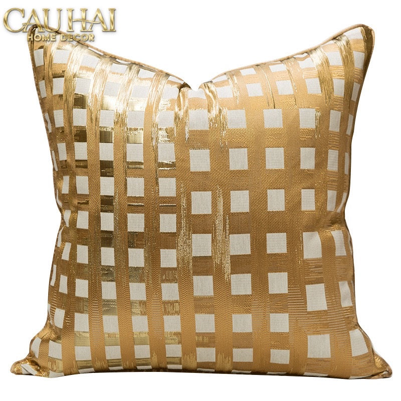 VỎ GỐI LỤA JACQUARD FENCE 50 - CẬU HAI HOME DECOR