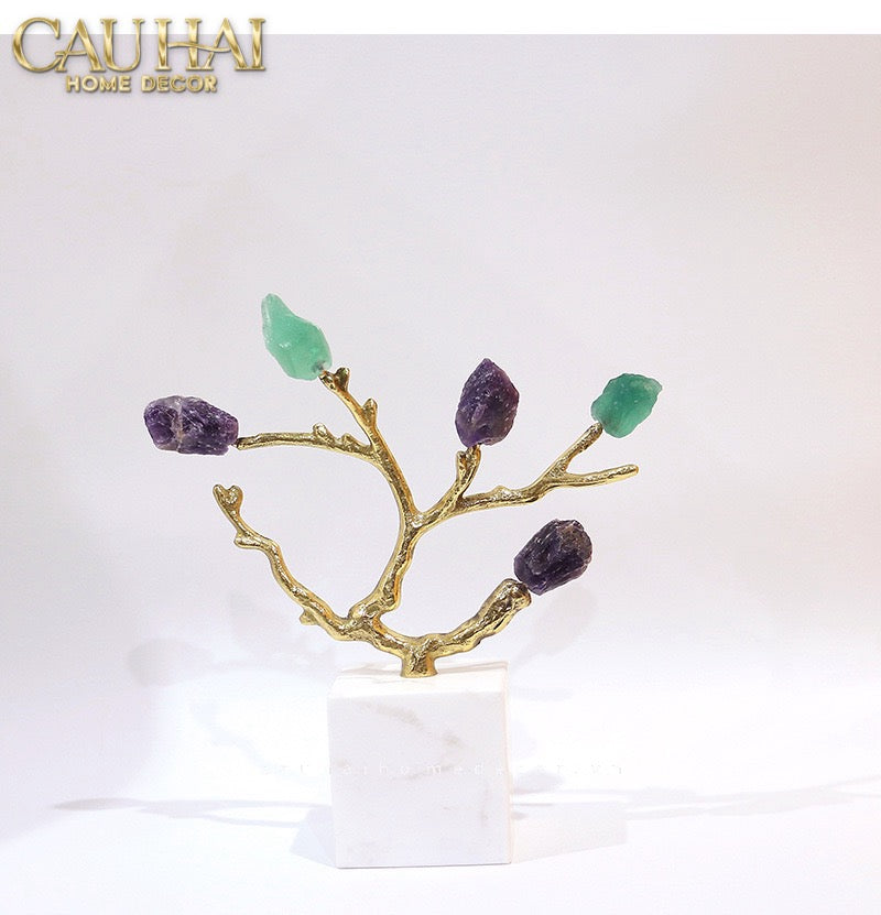 HOME COUTURE - TƯỢNG ĐỒNG NHÁNH CÂY ARBRE D'OR AURUM H26