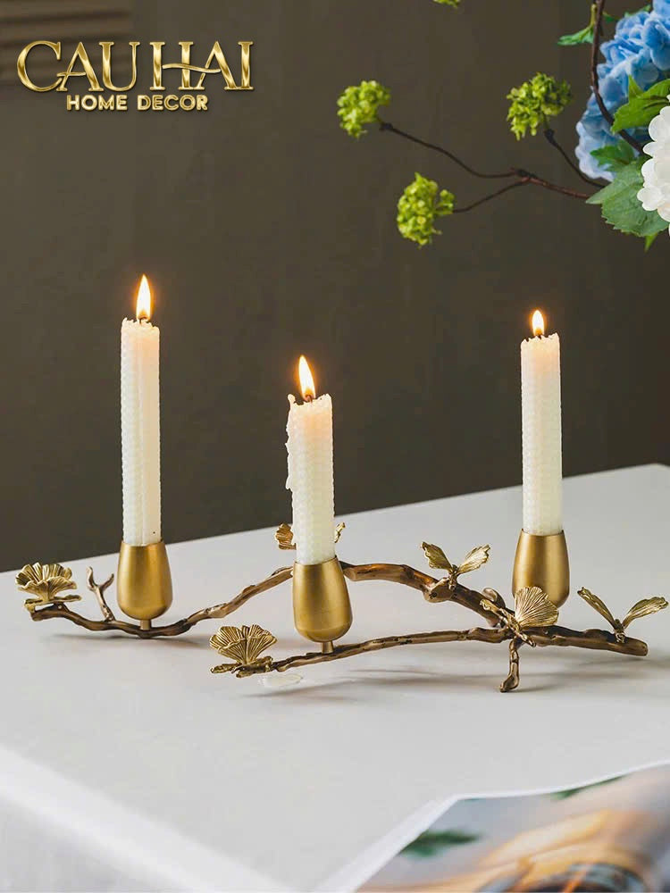 HOME COUTURE - ĐẾ NẾN ĐỒNG BRASSON BLOOM CANDLE CENTERPIECE D44 - CẬU HAI HOME DECOR