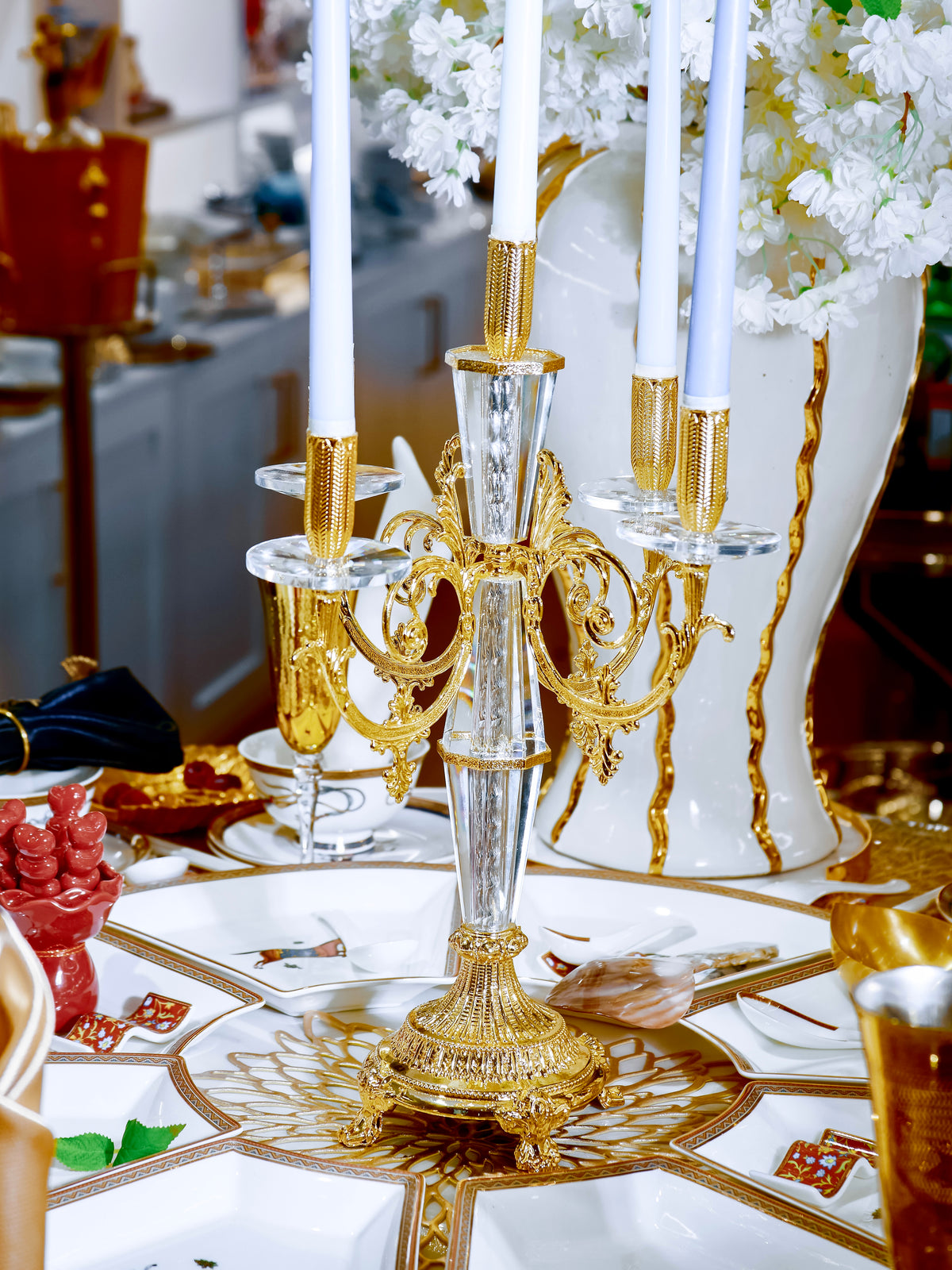 Maison Couture - Đế Nến Pha Lê Cristalleries Versailles Chanderlier H47-ĐẾ NẾN-Đối tác tại Trung Quốc theo từng đơn đặt hàng-CẬU HAI HOME DECOR