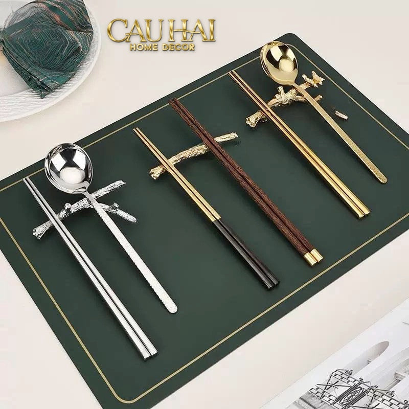 GÁC ĐŨA GOLDEN BRANCH PREMIUM CHOPSTICK RACK - CẬU HAI HOME DECOR