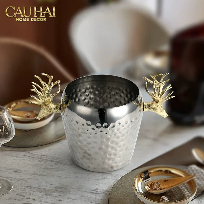 HOME COUTURE - PLATINUM ICE BUCKET - GODDESS ELK - CẬU HAI HOME DECOR